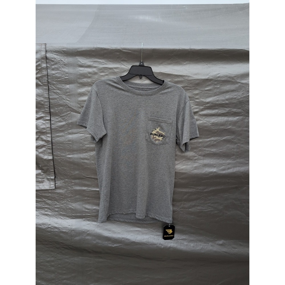 Burlebo Short Sleeve Tee - Rad Dad Deer Camo - Heather Grey Color Size Small New